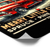 Farm Fresh Christmas Trees Vintage Truck Design Poster (Ecke)