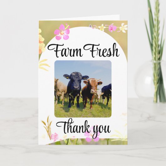 "Farm Fresh Danke" Einladung (Vorderseite)