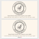 Farm Fresh Eggs Chicken Coop Rustic cartoon label  (Blatt)