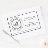 Farm Fresh Eggs Chicken Coop Rustic Country Farm Rechteckiger Aufkleber (Umschlag)