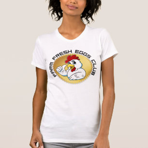 Farm Fresh Eggs Club Vintage Hühner-Design Rostb T-Shirt