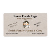 Farm Fresh Eggs Label | Egg Carton Stickers Custom (Vorne)