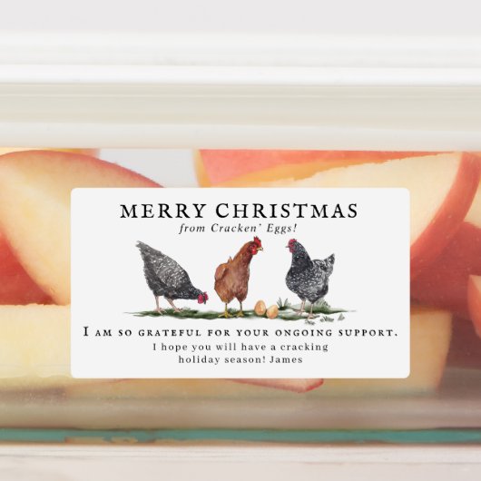 Farm Fresh Eggs | Monogram Egg Carton Etiketten (Befestigt)