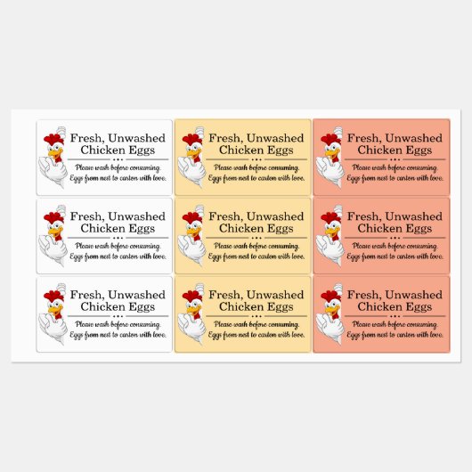 Farm Fresh Eggs | Monogram Egg Carton Etiketten (Blatt)