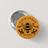 Farm Fresh Honey Bee Spring Sign-58219 Button (Vorne & Hinten)