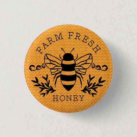 Farm Fresh Honey Bee Spring Sign-58219 Button (Vorderseite)
