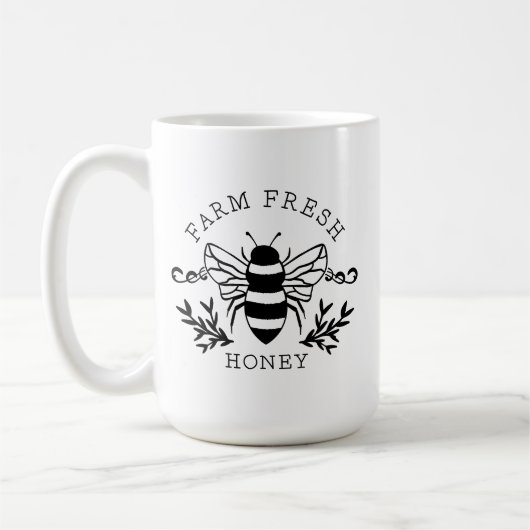 Farm Fresh Honey Bee Spring Sign-58219 Kaffeetasse (Links)