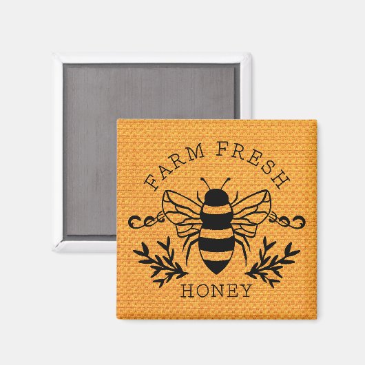 Farm Fresh Honey Bee Spring Sign-58219 Magnet (Vorderseite/Rückseite)