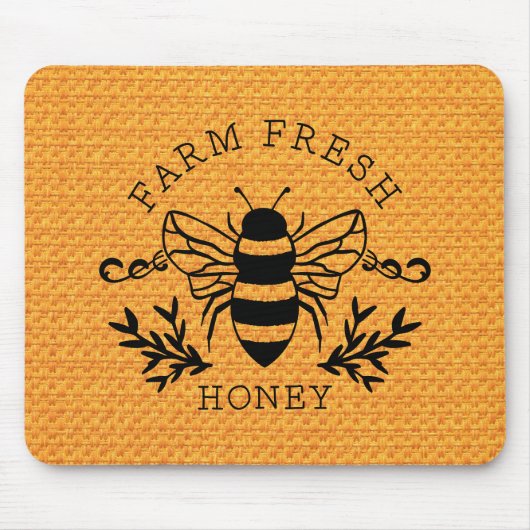 Farm Fresh Honey Bee Spring Sign-58219 Mousepad (Vorne)
