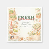 Farm Fresh Market Bridal Shower Serviette (Vorderseite)