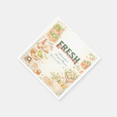 Farm Fresh Market Bridal Shower Serviette (Ecke)