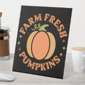 Farm Fresh Pumpkin Pedestal Sockelschild (In Situ)