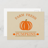 Farm fresh pumpkins feiertagspostkarte (Vorne/Hinten)