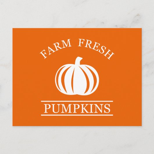 Farm fresh pumpkins feiertagspostkarte (Vorderseite)