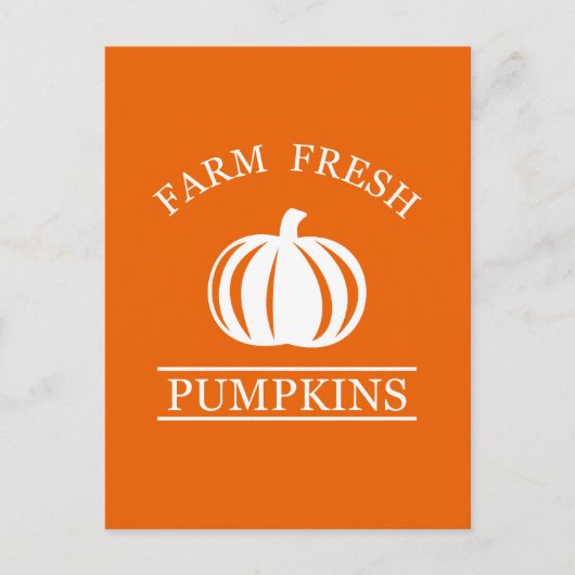 Farm fresh pumpkins postkarte (Vorderseite)