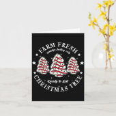 Farm Fresh Ready To Eat Christmas Tree Cake Funny Karte (Gelbe Blume)
