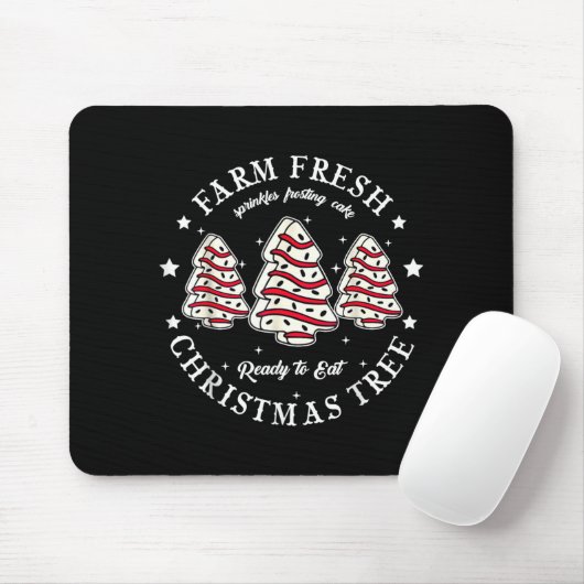 Farm Fresh Ready To Eat Christmas Tree Cake Funny Mousepad (Mit Mouse)