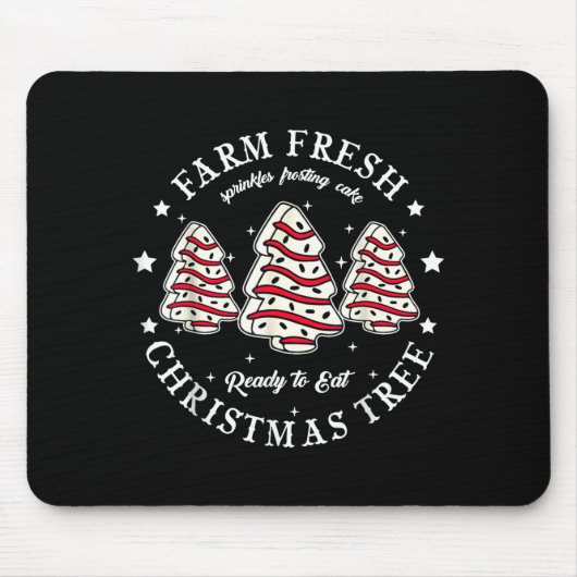 Farm Fresh Ready To Eat Christmas Tree Cake Funny Mousepad (Vorne)