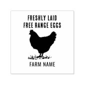 Farm Freshly Laid Eggs Hen Chicken Motif Permastempel (Design)