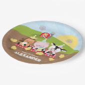 Farm Friends Animal Birthday Party Paper Teller (Schrägansicht)