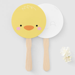 Farm Friends Chick Hand Fan mit Zeichn-a-Face-Back Fächer