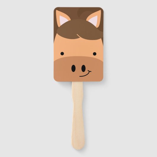 Farm Friends Cow & Pony Hand Fan Masken Fächer (Rückseite)