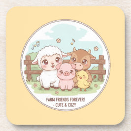 Farm friends forever - cute & cozy getränkeuntersetzer