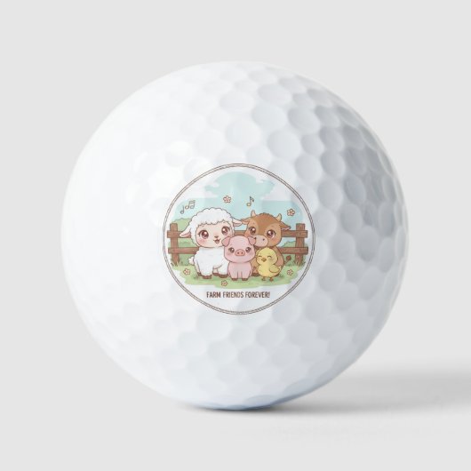 Farm friends forever - cute & cozy golfball (Vorderseite)
