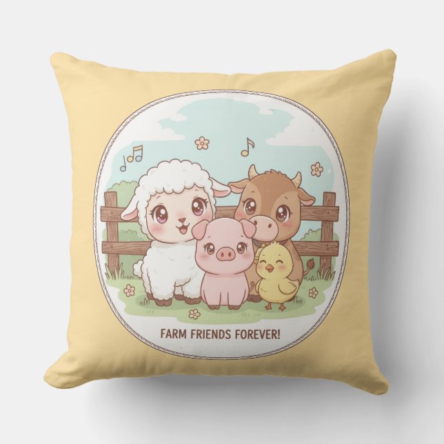 Farm friends forever - cute & cozy kissen (Vorderseite)