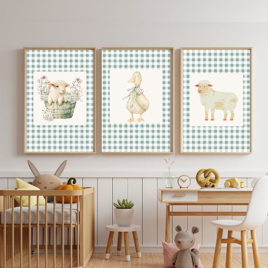 Farm Friends Kinderzimmer Wall Art Set -