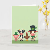 Farm Friends St. Patricks Day Karte (Gelbe Blume)
