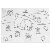 Farm Friends verschenken Beutel mit Farbe und sich Große Geschenktüte (Rückseite)