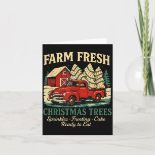 Farm Frische Debbie Weihnachtskuchen Retro Roter L Karte
