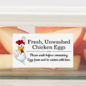 Farm Frische Eier | Monogramm-Eierkarton Etiketten (Befestigt)