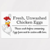 Farm Frische Eier | Monogramm-Eierkarton Etiketten (Design 1)