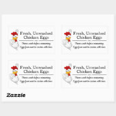 Farm Frische Eier | Monogramm-Eierkarton Rechteckiger Aufkleber (Blatt)