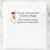 Farm Frische Eier | Monogramm-Eierkarton Rechteckiger Aufkleber (Tasche)