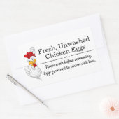 Farm Frische Eier | Monogramm-Eierkarton Rechteckiger Aufkleber (Umschlag)