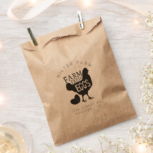 Farm frische Eier rustikal Geschenktütchen (Ausgeschnitten)
