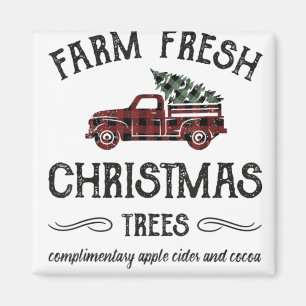 Farm Frische Weihnachtsbäume Shirt Festival Karie Magnet