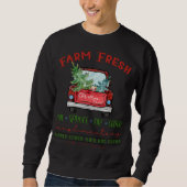 Farm Frische Weihnachtsbäume Weihnachtsbaum Sweatshirt (Vorderseite)