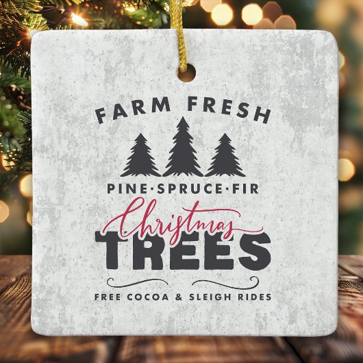 Farm Frische Weihnachtsbaumen Bauernhof Weihnachte Keramikornament