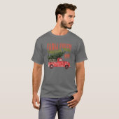 Farm Frische Weihnachtsbaumen Red Truck Matching F T-Shirt (Vorne ganz)