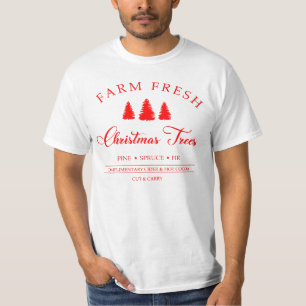 Farm Frische Weihnachtsbaumen, Retro Weihnachten,  T-Shirt