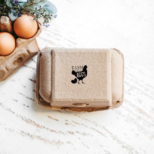 Farm Frischeier Vintage Skripteier Briefmarke Gummistempel