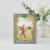 Farm Garden Seed Vintag Illustration Postkarte (Stehend Vorderseite)