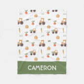 Farm Garden Wasserfarbe Muster Fleecedecke (Vorderseite)