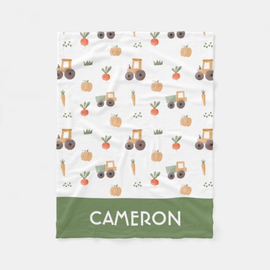 Farm Garden Wasserfarbe Muster Fleecedecke (Vorderseite)