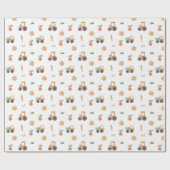 Farm Garden Wasserfarbe Muster Geschenkpapier (Flach)