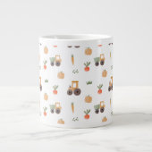 Farm Garden Wasserfarbe Muster Jumbo-Tasse (Vorderseite)